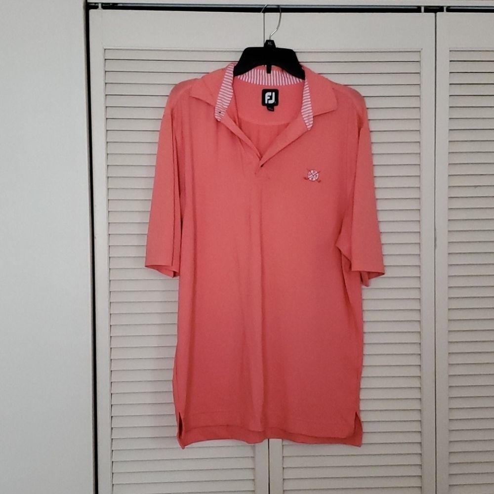  FOOTJOY peach/pink polo shirt